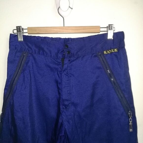 𝅺KANUK Cobalt Blue Waterproof Tapered Rain Pants Size Medium - Picture 3 of 15
